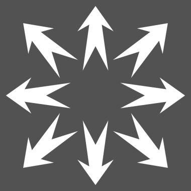 Oklar düz vektör piktogram genişletin