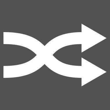 Shuffle Oklar Sağ Düz Vektör Pictogram