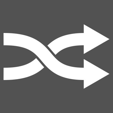 Shuffle Oklar Sağ Düz Vektör Pictogram