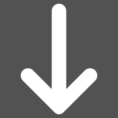 Düz vektör piktogram aşağı ok