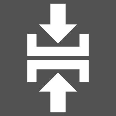 Düşey yönde düz vektör piktogram tuşuna basın