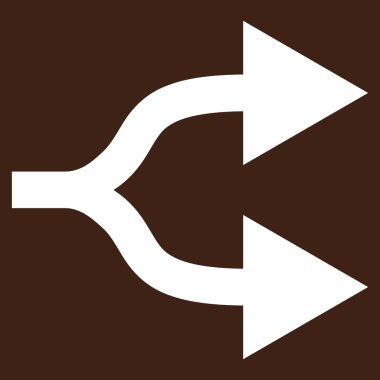 Split Oklar Sağ Düz Vektör Pictogram