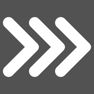 Üçlü Ok Başı Sağ Düz Vektör Piktogramı