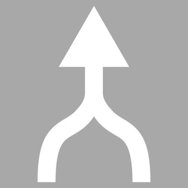 Ok Yukarı Düz Vektör Pictogram'ı Birleştir