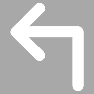 Sola Dön Düz Vektör Piktogramı