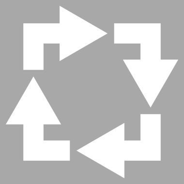 Düz vektör piktogram geri dönüşüm