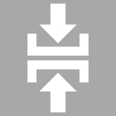 Düşey yönde düz vektör piktogram tuşuna basın