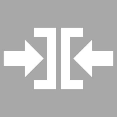 Yatay yöndeki düz vektör piktogram tuşuna basın