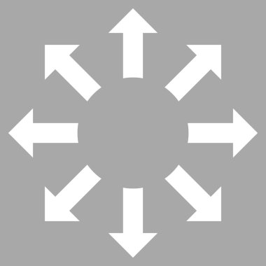 Oklar düz vektör piktogram genişletin