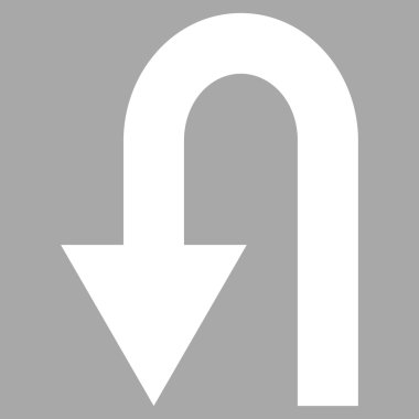 Düz Vektör Piktogramı Geri Çevir