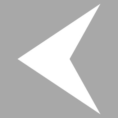 Ok ucu sol düz vektör piktogram