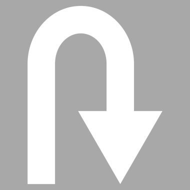 U Turn Flat Vektör Piktogram