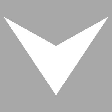 Düz vektör piktogram aşağı ok ucu