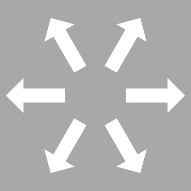 Radyal oklar düz vektör piktogram