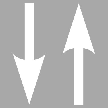 Dikey Değişim Okları Düz Vektör Piktogramı