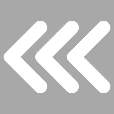 Üçlü Ok Başı Sol Düz Vektör Piktogramı