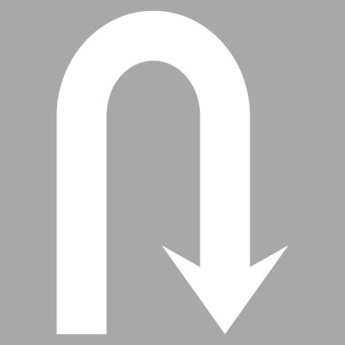 Düz Vektör Piktogramı Geri Çevir