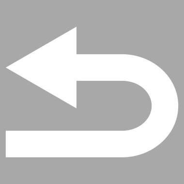 Sola Dön Düz Vektör Piktogramı