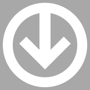 Düz vektör piktogram aşağı yön
