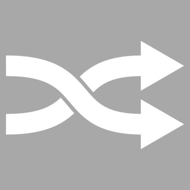 Shuffle Oklar Sağ Düz Vektör Pictogram