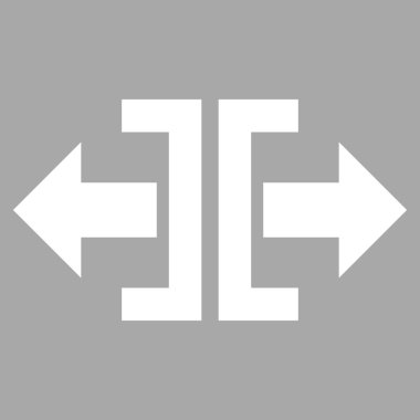 Yatay Yönü Yassı Vektör Piktogramı Böl