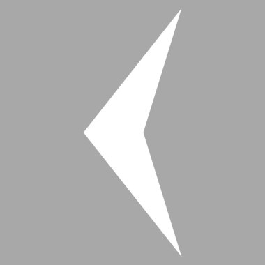 Ok ucu sol düz vektör piktogram