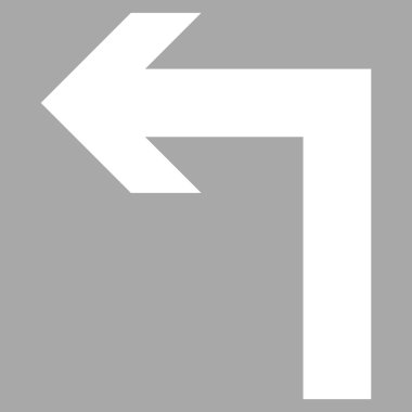 Sola Dön Düz Vektör Piktogramı