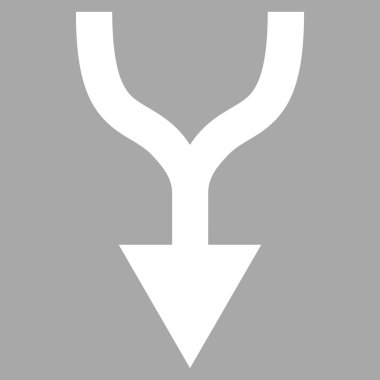 Ok Aşağı Düz Vektör Pictogram birleştirin