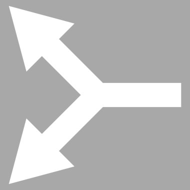 Bifurkasyon ok sol düz vektör piktogram