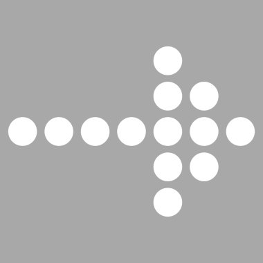 Düz vektör piktogram sağ noktalı ok