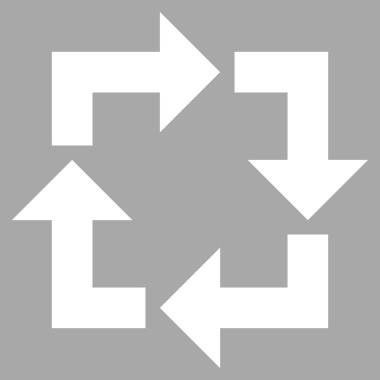 Düz vektör piktogram geri dönüşüm