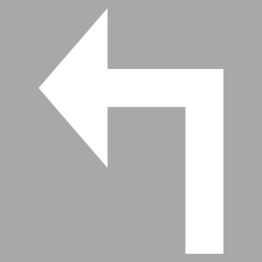 Sola Dön Düz Vektör Piktogramı