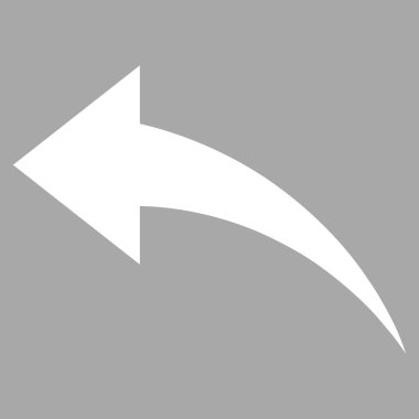 Düz Vektör Piktogramı Geri Al