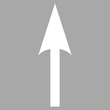 Sharp Arrow Up Flat Vector Pictogram