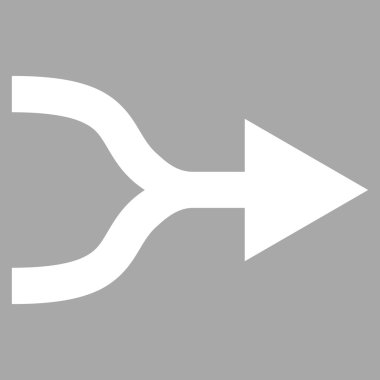 Ok birleştirmek değil düz vektör piktogram