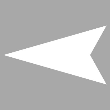 Ok ucu sol düz vektör piktogram