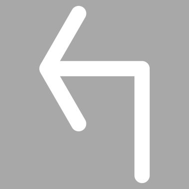 Sola Dön Düz Vektör Piktogramı