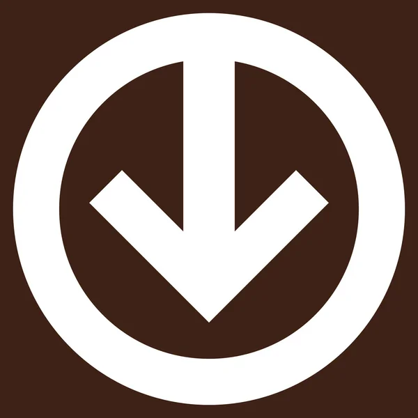 Richtung unten flaches Vektor-Piktogramm — Stockvektor