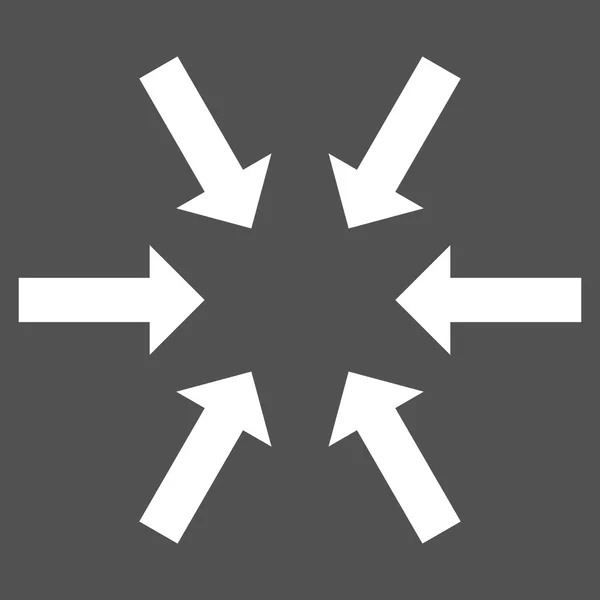Flechas compactas Pictograma vetorial plano — Vetor de Stock