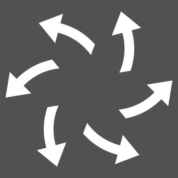 Pictograma de vectores planos de flechas centrífugas — Archivo Imágenes Vectoriales