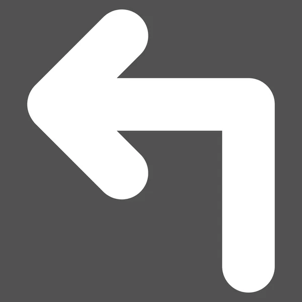 Gira a sinistra Pittogramma vettoriale piatto — Vettoriale Stock