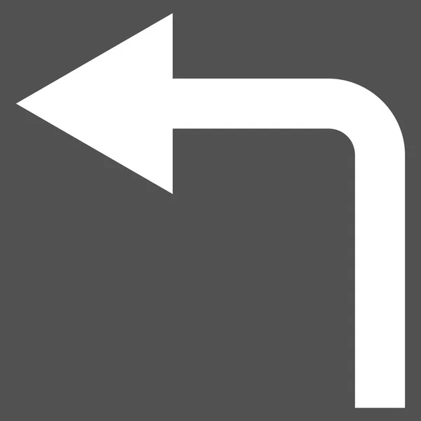 Gira a sinistra Pittogramma vettoriale piatto — Vettoriale Stock