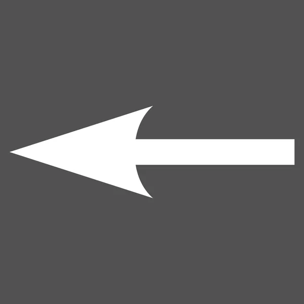 Seta afiada esquerda pictograma vetorial plana — Vetor de Stock