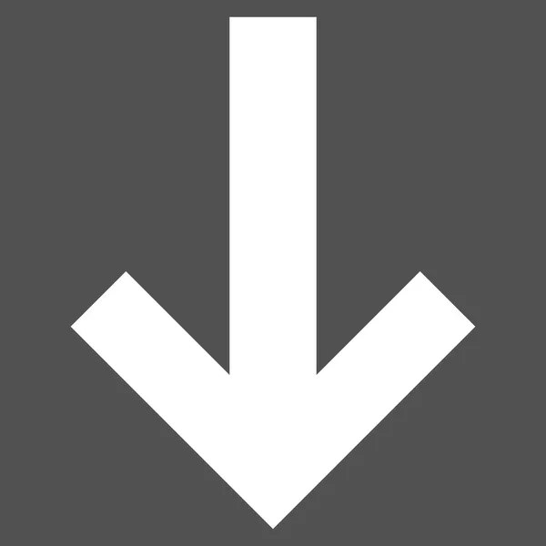 Pittogramma vettoriale piatto freccia giù — Vettoriale Stock