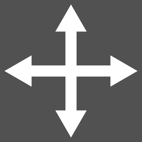 Espandi frecce Pittogramma vettoriale piatto — Vettoriale Stock