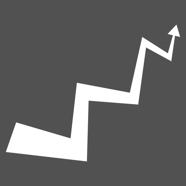 Pictograma plano de vectores de flecha curva — Vector de stock