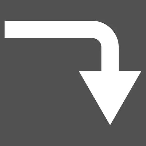 Turn Down Flat Vector Pictogram — Stock Vector
