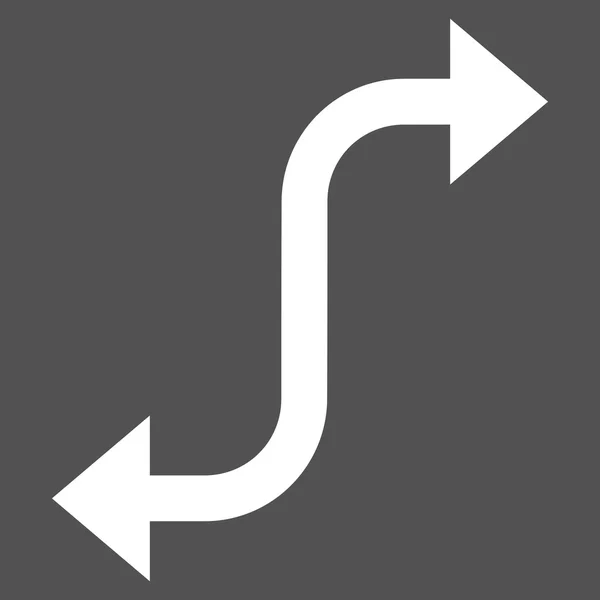 Proti ohybu Arrow ploché vektor piktogram — Stockový vektor