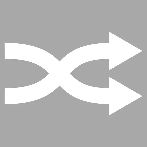 Pfeile rechts flaches Vektor-Piktogramm mischen — Stockvektor