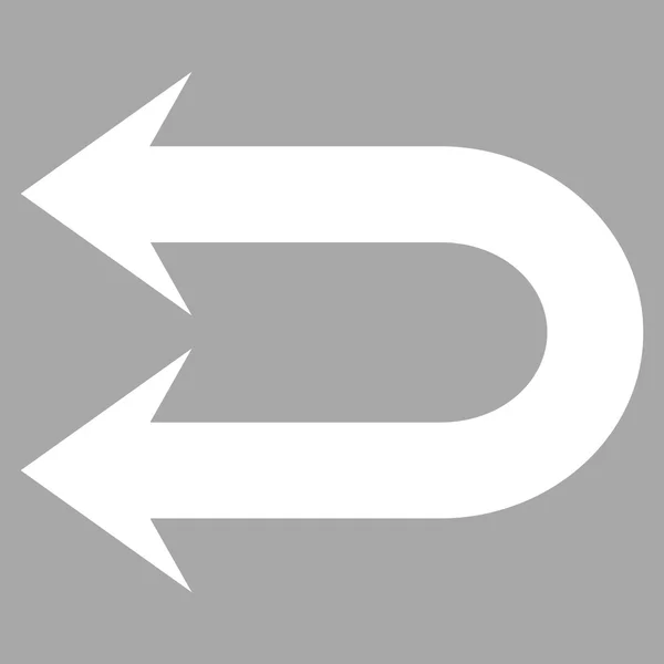 Double Left Arrow Flat Vector Pictogram — Stock Vector